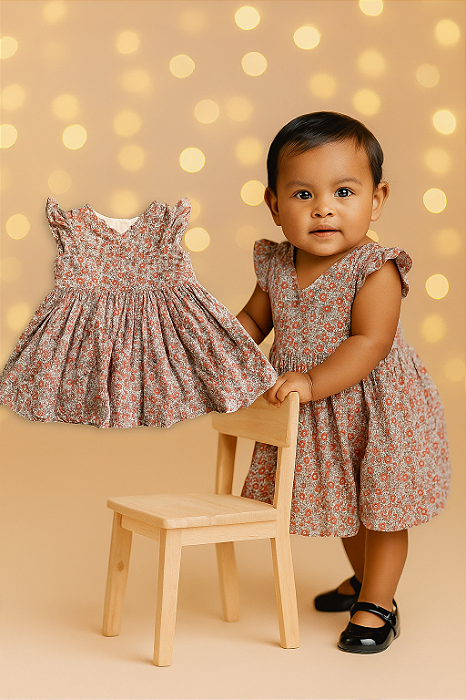 Vestido Florido Baby Gap (12 a 18 meses)