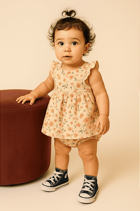 Vestido Florido Baby Zara (9 a 12 meses)