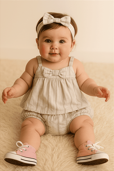 Vestido Listrado Max Studio Baby (6 a 9 meses)