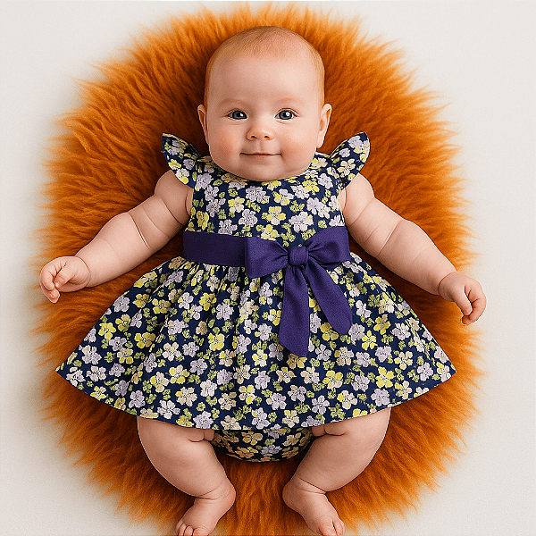 Vestido Roxo Janie and Jack (3 a 6 meses)