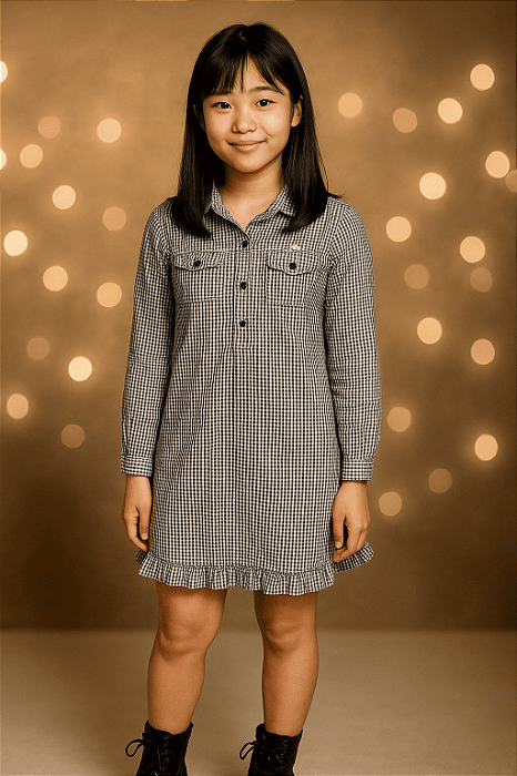 Vestido Xadrez Camú-Camú (11 a 12 anos)