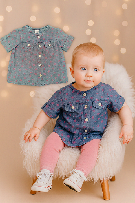 Blusa Jeans Carter's (6 meses)