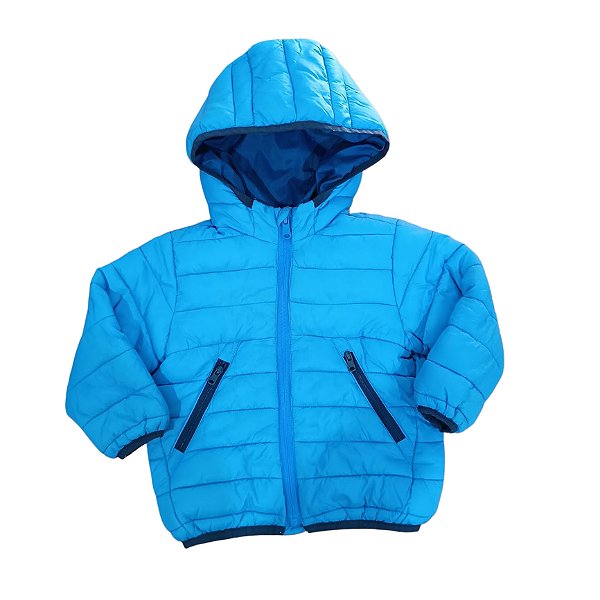 Jaqueta Puffer Azul Zara (Tamanho EXG)