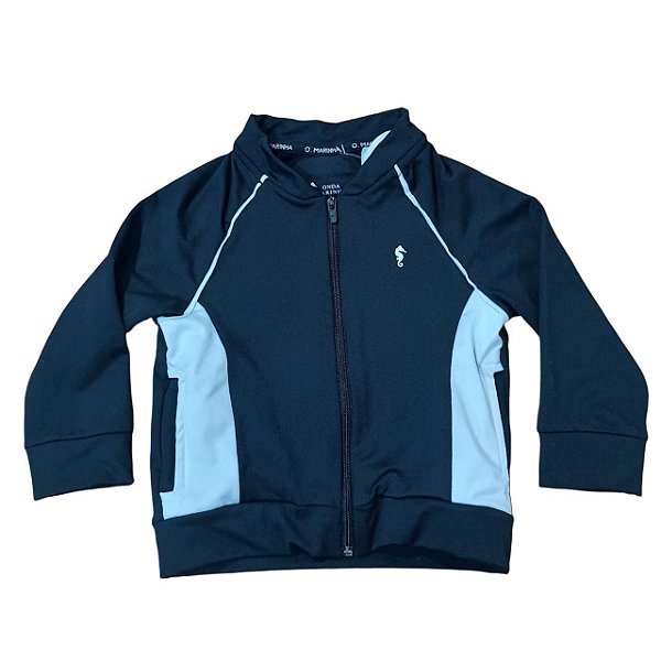 Jaqueta Preta Onda Marinha (1 ano)