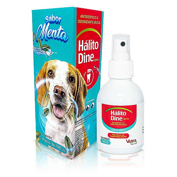 Halito Dine Antisséptico Spray Bucal Pet Vansil Hálitodine