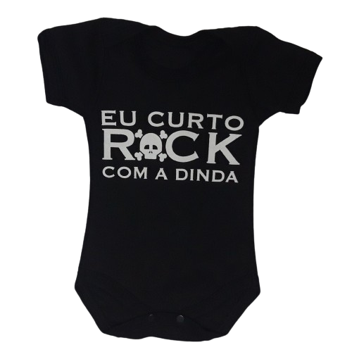 Body Infantil - Eu curto Rock com a Dinda