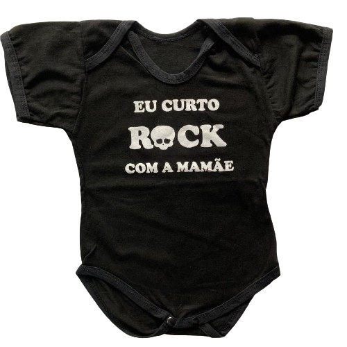 Body Infantil – Eu curto Rock com a Mamãe