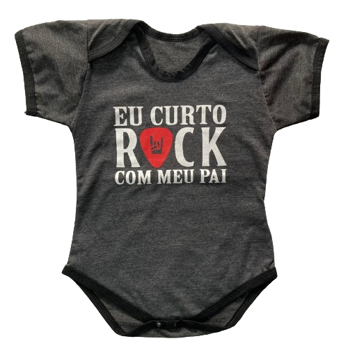 Body Infantil – Eu curto Rock com o Papai