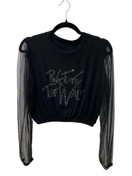 Cropped Pink Floyd The Wall com Mangas de Tule