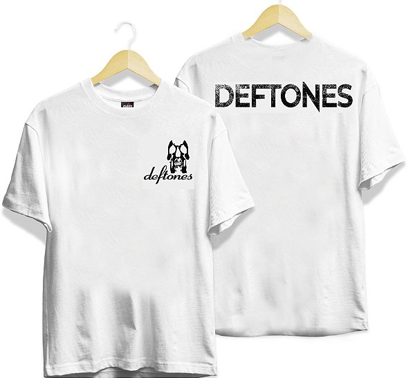 Camiseta Branca DEFTONES - frente e costas