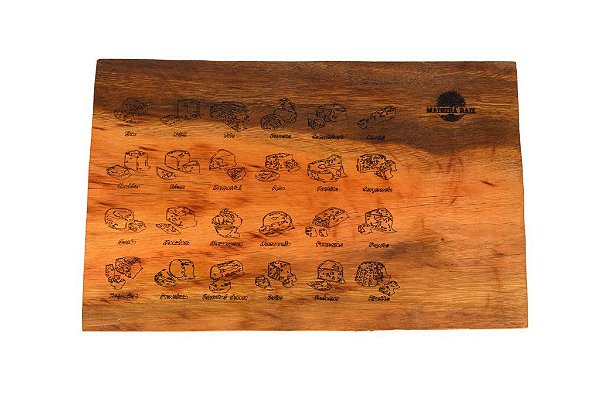 Tábua Rústica Queijo e frios