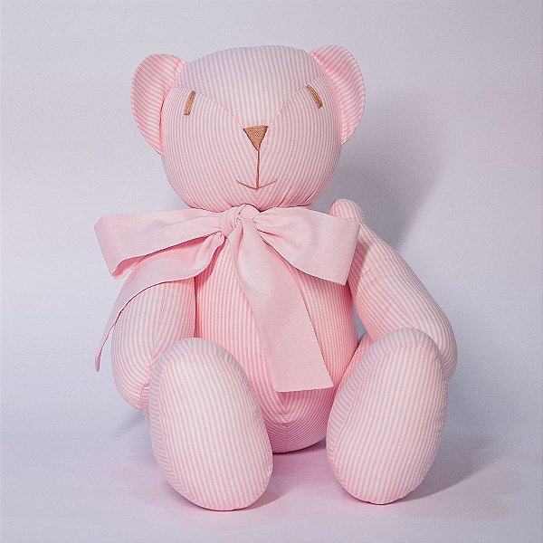 Urso de Pano para quarto de bebê rosa G