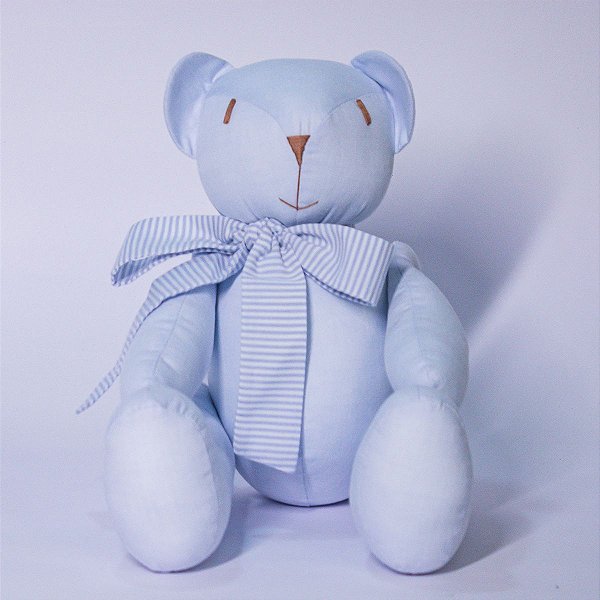 Urso de pano para quarto de bebê azul M