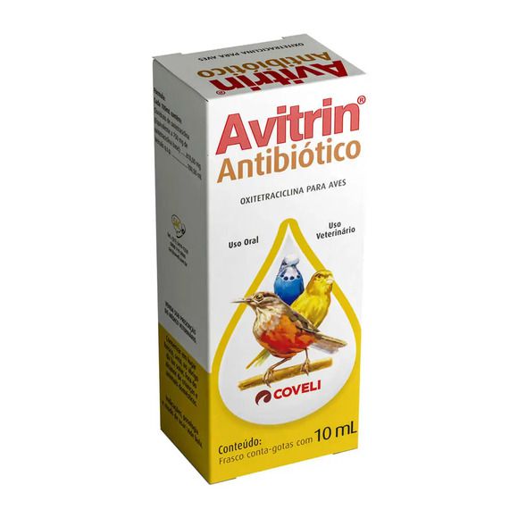 Antibiótico para Pássaros Avitrin Coveli - 10ml