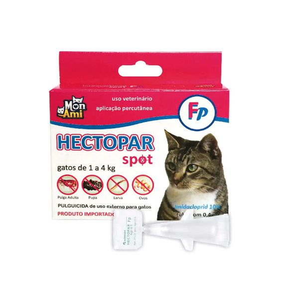 Antipulgas e Carrapatos para Gatos Hectopar Mon Ami - Gatos de 1 a 4kg