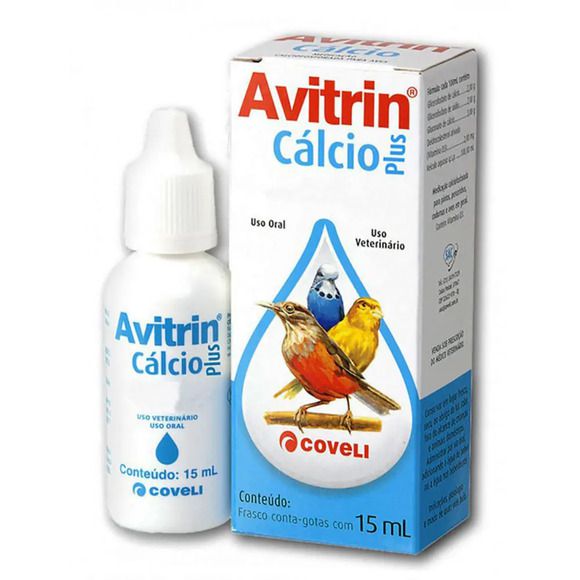 Vitamina para Pássaros Avitrin Cálcio Coveli - 15ml