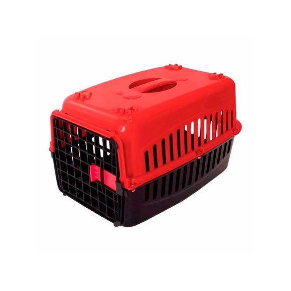 Caixa de Transporte Para Cães e Gatos Zambone Nº 02 - Vermelho
