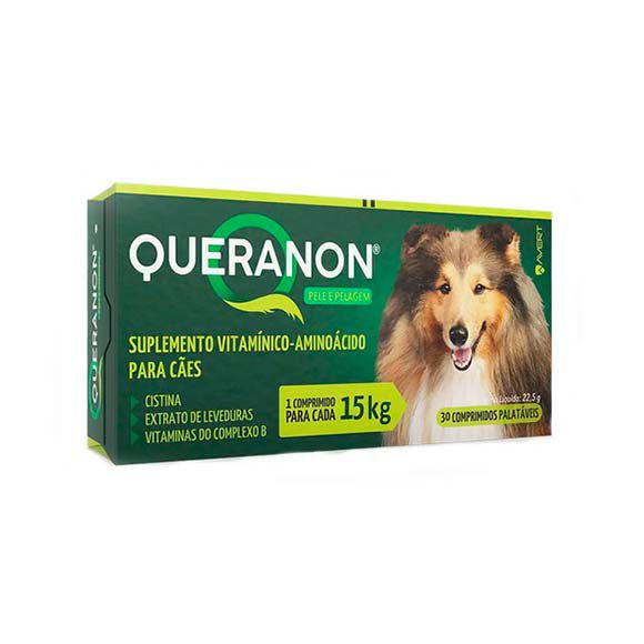 Suplemento Alimentar para Cães Avert Queranon Cães de Até 15kg - 30 Comprimidos