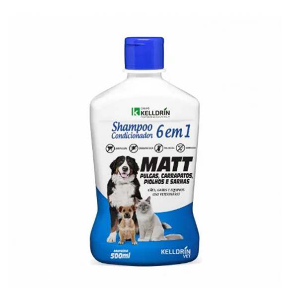 Shampoo e Condicionador para Cães 6 Em 1 Matt Kelldrin - 500ml