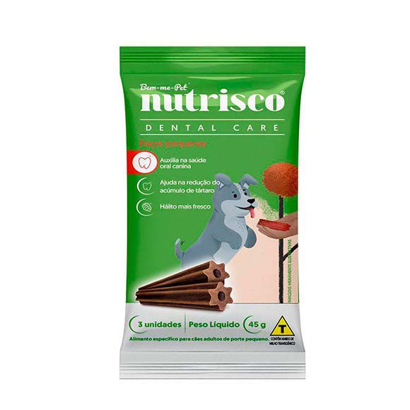Petisco Premium para Cães Raças Pequenas Snack Nutrisco - 45g
