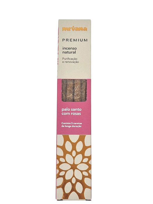 Incenso Premium - Palo Santo com Rosas - Purificação e Renovação (Nirvana)