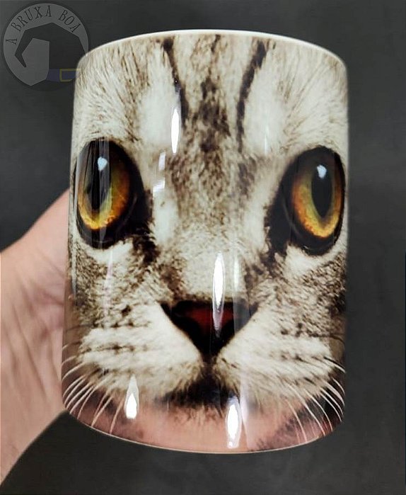 Caneca - Cat's Eyes - Gato Branco