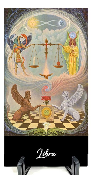 Signo Libra - Placa em Cerâmica