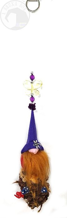 Gnominho Escandinavo - Gorro Roxo (Pendurar)