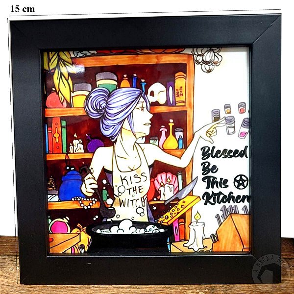 Quadro em cerâmica - Cozinha da Bruxa