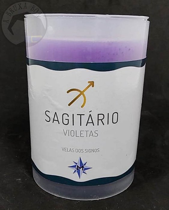 Vela Luminária do Signo - Sagitário - Violetas