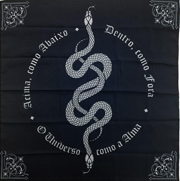 Toalha Serpente (Altar/ Tarot/ Leitura de Oráculos)