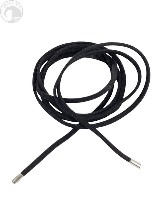 Cordão de Camurça com Ponteiras de Prata (Colar e/ou Pulseira)