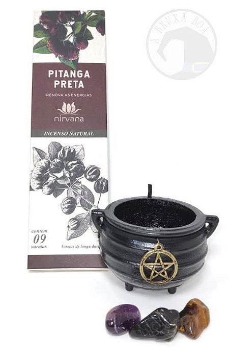 Kit Bem Estar - Mini Caldeirão, Cristais e Incenso - Renova as Energias