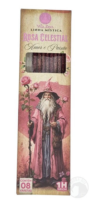 Incenso Rosa Celestial - Amor e Paixão ( Vila Zen)