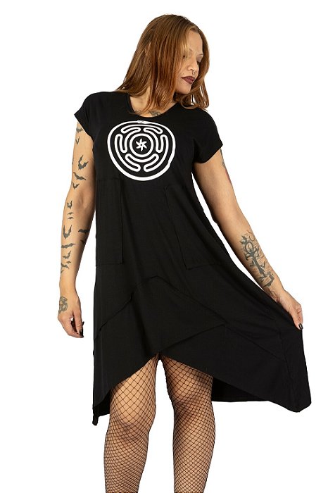 Vestido Soltinho de malha com bolso - Strophalos Hécate