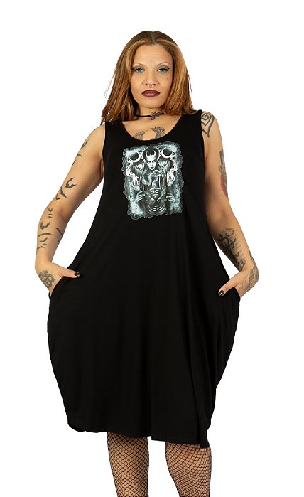 Vestido Balonê soltinho com bolso - Hécate