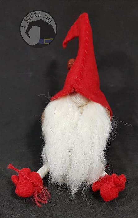 Gnomo Sentado - Gorro Vermelho