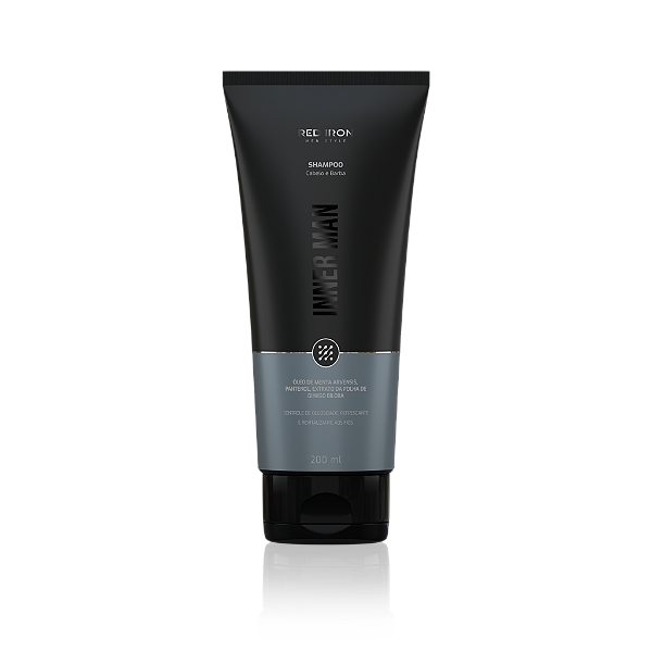 Shampoo Inner Man Oleosidade e Refrescante Mint Red Iron 200mL