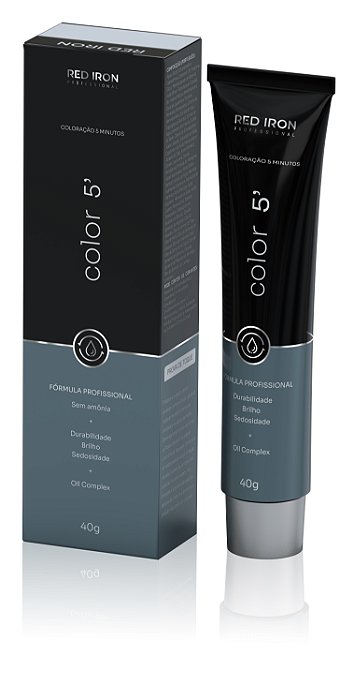 Tonalizante Masculinho 5 Minutos Red Iron (5.0 Castanho Natural Medio) 40g