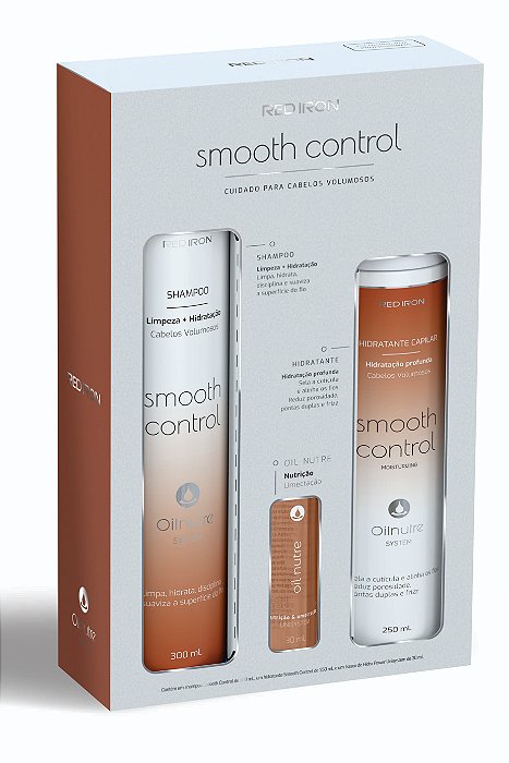 Kit 3 Produtos Red Iron Sh+Cond+Ampola Smooth Control