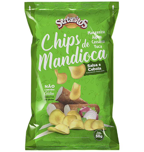 Mandioca Chips Salsa e Cebola