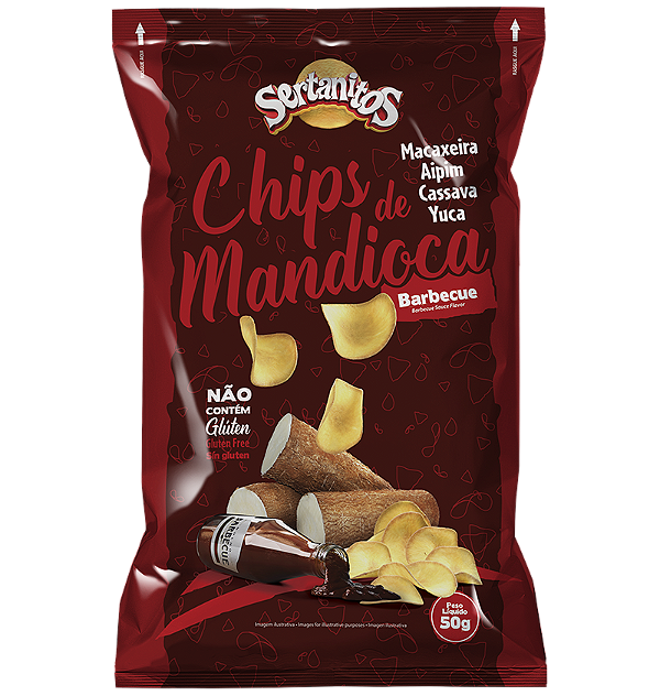 Mandioca Chips Molho Barbecue