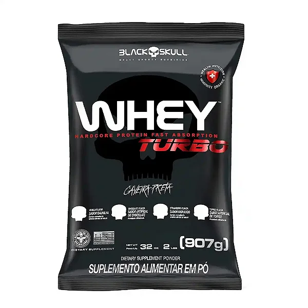 REFIL WHEY TURBO ARTIFICIAL DE TOFFE 907G - BLACK SKULL - OUTLET