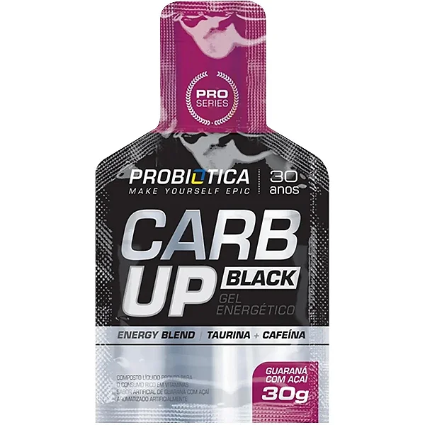 Carb Up Gel Black Probiótica 30g