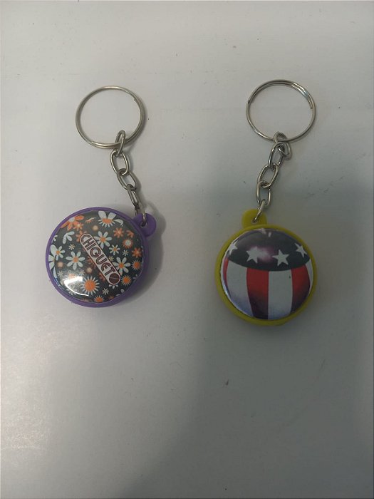 chaveiro boton dupla face