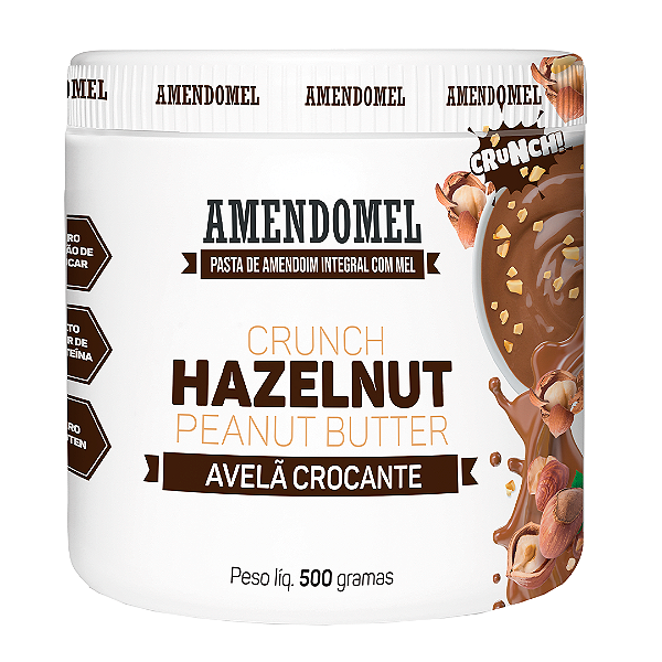 Amendomel Avelã Crocante - Pasta de Amendoim (500g)