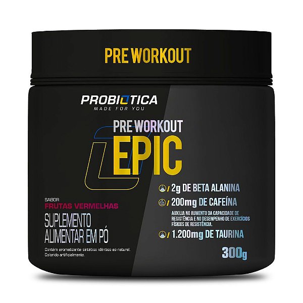 Epic Pré Treino (300g) Probiótica