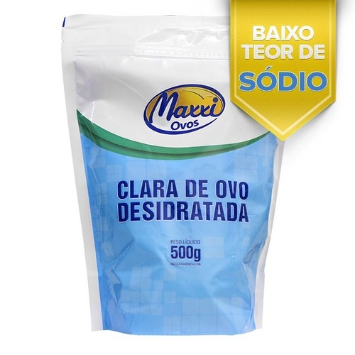 Albumina 50% Menos Sódio (500g) Sem Sabor - Maxxi Ovos