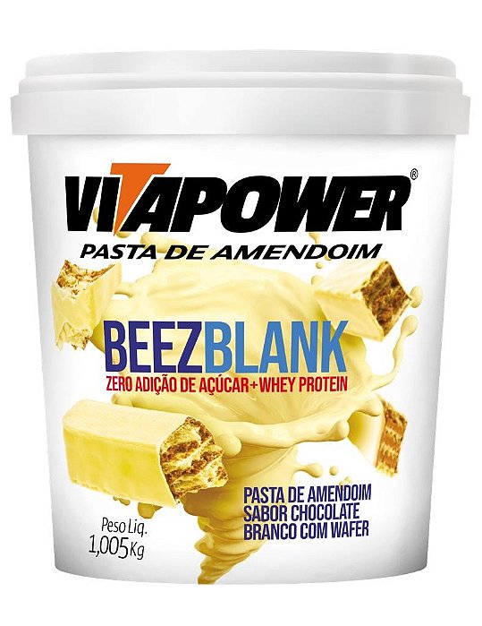 Pasta de Amendoim BEEZBLANK + Whey (1kg) - Vitapower
