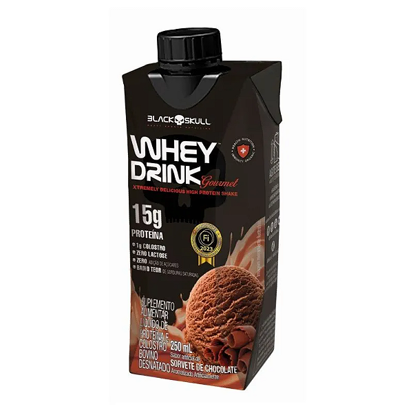 Whey Drink Gourmet 0 Lactose (250ml) - Black Skull